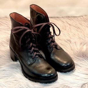 Black leather Frye boots size 10m
